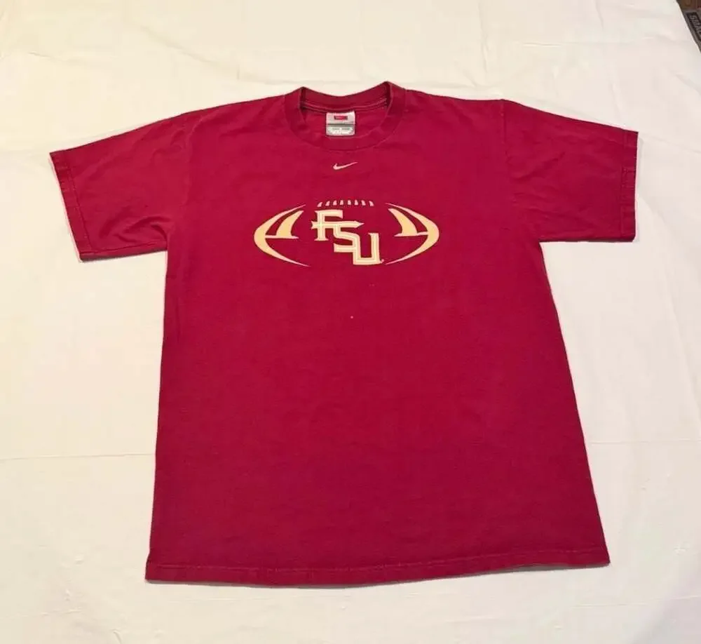 Vintage Nike Florida State University FSU Seminoles Center Swoosh T-Shirt Medium